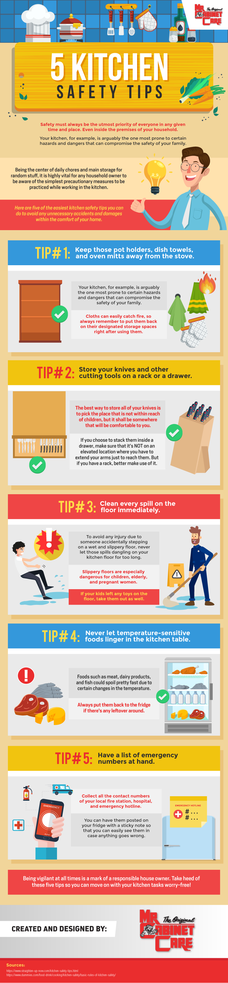 5 Kitchen Safety Tips Infographic